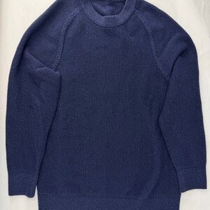 Men's Lululemon Textured Knit Crew Neck Navy Sweater